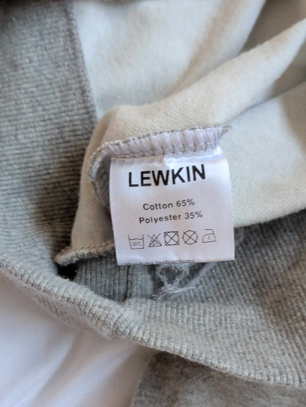 Off-Shoulder Rib-Hem Sweatshirt - Gray - Picture 5 of 5